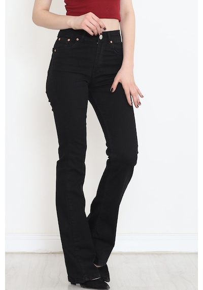 Mokashopin - İspanyol Paça Kot Pantolon Siyah1 - 17274.1431. 001
