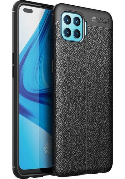 Oppo Reno 4 Lite Kılıf Zore Niss Silikon Kapak Siyah