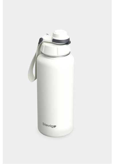 Stevig 1 Hand Leak-proof Sızdırmaz Çelik Termos 1000 Ml Star Whıte St-213