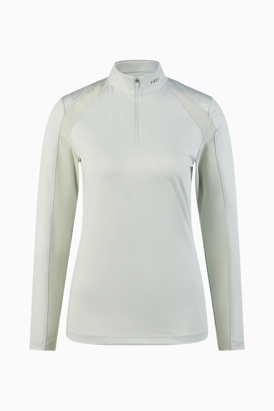 Pikeur Mesh Detaylı 7232 Lüks Uzun Kollu Spor Kadın Tişört Buz Mavi