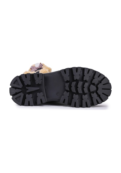 Kiko Kids 450 Ayıcıklı Fermuarlı Kız Çocuk Günlük Bot Ayakkabı Siyah