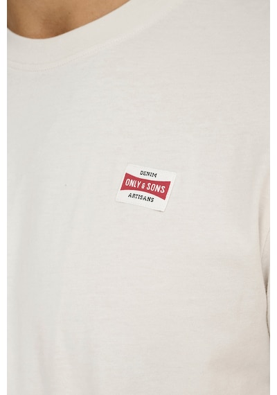 Only & Sons Erkek Onsdawson Regular Fit Kısa Kollu %100 Pamuk T-shirt 22033190 Ekru Ekru