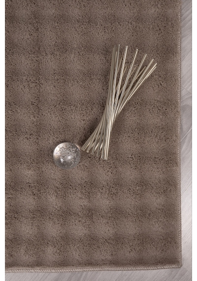 My Evilla Bubble Oval Yumuşak Peluş Kaymaz Salon Oturma Odası Balkon Halısı Yolluk Vizon