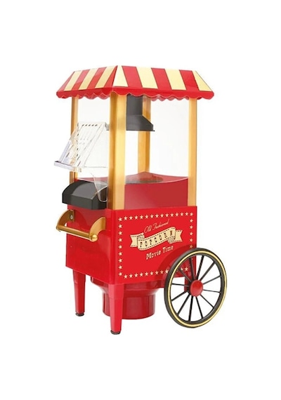 Patlamış Mısır Makinesi - Yağsız Pişirme - Nostaljik Model Açık Gri