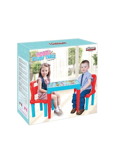 Pilsan Hobby 2 Sandalyeli Oyun ve Aktivite Masası Mavi 03414 fsp Mavi