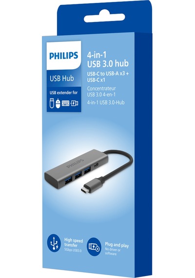 Phılıps Swr5041/00 Usb 3.0 4'ü 1 Arada Çoklayıcı Hub
