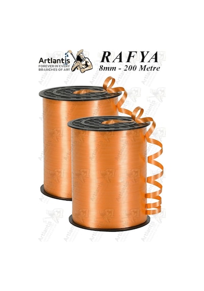 Turuncu Rafya Şerit Kurdela 2 Adet 8mm 200 Metre Rabant Rafya Renkli Hediye Paketleme İpi Kurdela Balon Bağlama Ponpon Diğer Turuncu Rafya Şerit Kurdela 2 Adet 8mm 200 Metre Rabant Rafya Renkli Hediye Paketleme İpi Kurdela Balon Bağlama Ponpon Diğer