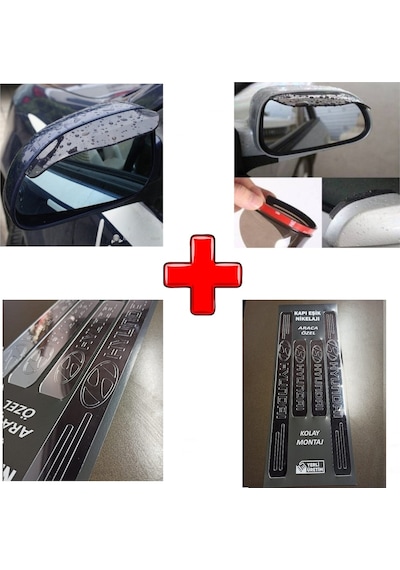 Hyundai Accent Era Uyumlu Kapı Eşiği Ve Ayna Yağmur Koruyucu (554254083)