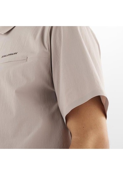 Salomon Xplration Ss Shirt M Erkek Gömlek-29653 Krem