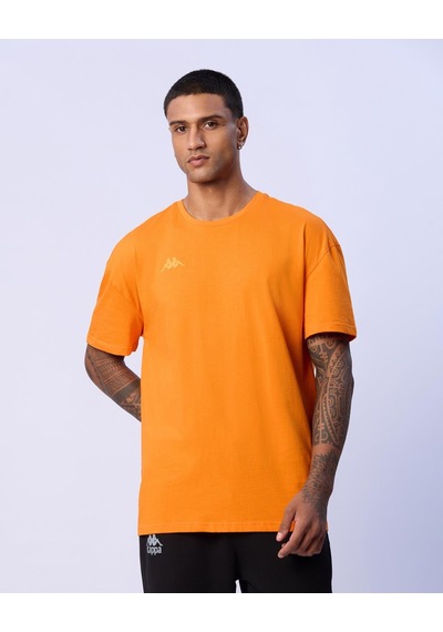 Kappa Logo Adam Erkek Koyu Turuncu Oversize Tişört