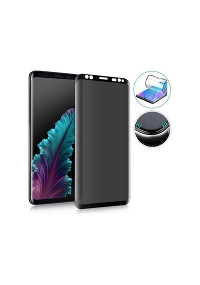 Samsung Galaxy S9 Plus Gizlilik Filitreli Full Kaplayan Kavisli Polymer Nano Ekran Koruyucu
