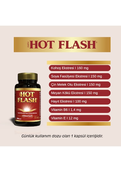 Umay Hot Flash Soya İzoflavonları İçeren Takviye Edici Gıda