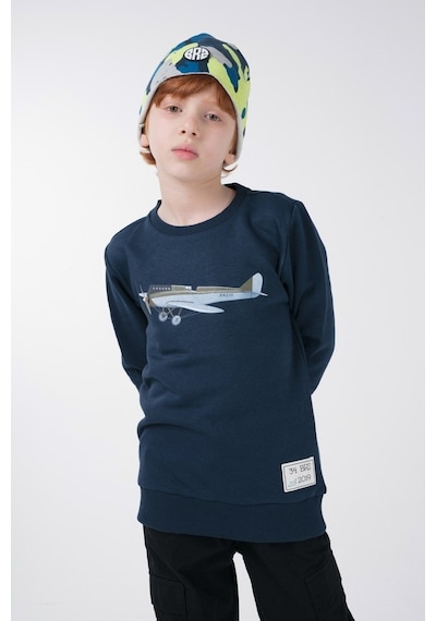 Brz Kids Dijital Baskılı Erkek Çocuk Sweatshirt Lacivert