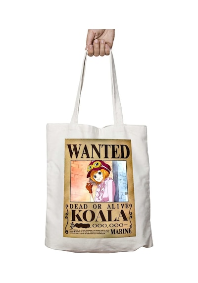 Art Hediye Wanted Koala Anime İki Tarafı Kalıcı Baskılı Yıkanabilir Çanta Çok Renkli