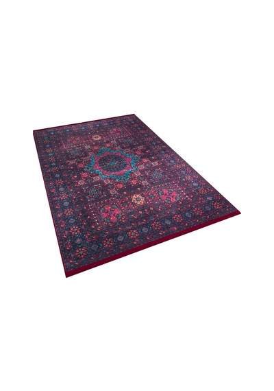 Frenda Home Fas Kapısı Desenli Yıkanabilir Pamuk Taban Halı Kahve