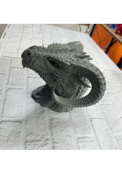 Dekoratif Ejderha Heykeli Özel Tasarım Mitolojik Figür 22x17 Cm