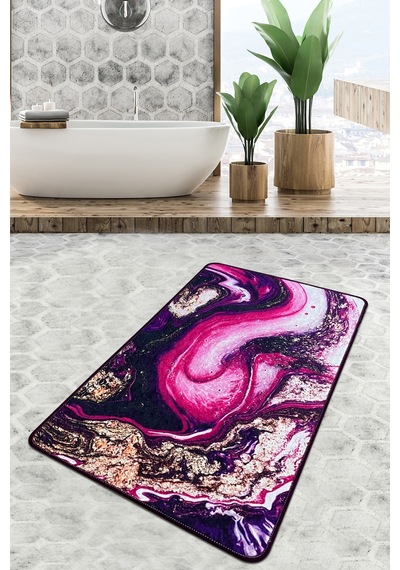 Pastry Banyo Halısı Djt 70x120 cm Banyo Halısı,Banyo Paspası Yıkanabilir Kaymaz Taban Garantili