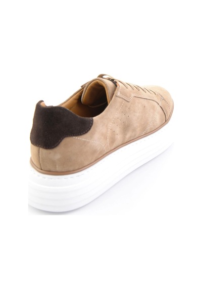 Bej Hakiki Deri Erkek Sneaker E01811256002 Bej