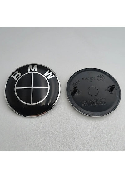 74mm 82mm Araba Ön Kaput Emblem Kaput Rozeti Arka Bagaj Logosu Bmw E46 E39 Full Black 82mm 1pc 1 Piece Set
