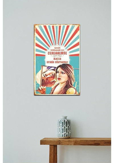 Kuşe Kağıt Duvar Posteri Nerede Bekleyeyim Sizi Retro Vintage Drtr0096