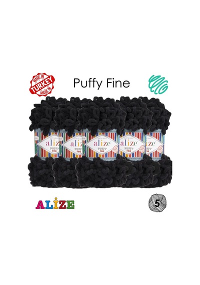 Alize Puffy Puffy Fine 1060 İpliği - 10 Adet Peluş 259987529