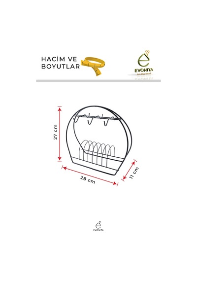 Metal Kahve Fincan Askılığı Siyah Fincanlık Standı Kupa Bardak Askı Aparatı Mutfak Organizer Diğer