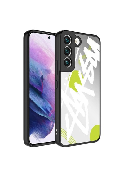 Samsung Galaxy Uyumlu S21 Fe Kılıf Aynalı Desenli Kamera Korumalı Parlak Mirror Kapak