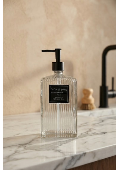 Acar 9175 Raschel Cam Sıvı Sabunluk Şeffaf 780 Ml