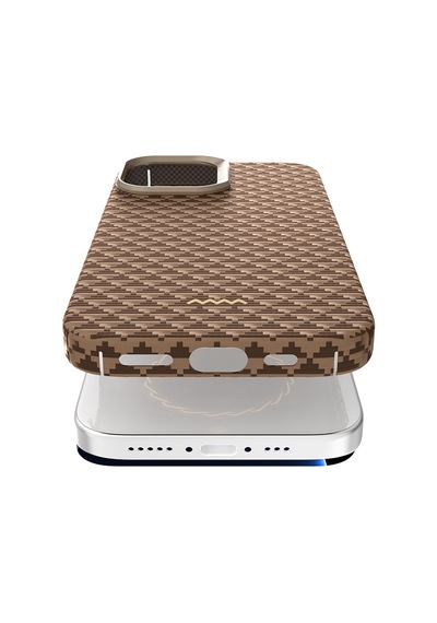 Apple Uyumlu iPhone 17 Kılıf M-safe Şarj Özellikli Raptic Aramid Skin Origin Serisi Kapak Kahverengi Apple Uyumlu iPhone 17 Kılıf M-safe Şarj Özellikli Raptic Aramid Skin Origin Serisi Kapak Kahverengi