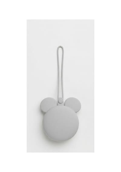 Mickey Mouse Silikon Emzik Kutusu - Emzik Saklama Kabı - Hijyenik Ve Askılı Tasarım Gri