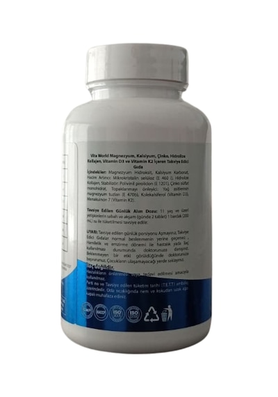 Vıtaworld Magn.cal.zinc.vit D3 Vit K2 Hydrolyzed Coll. 120 Tb