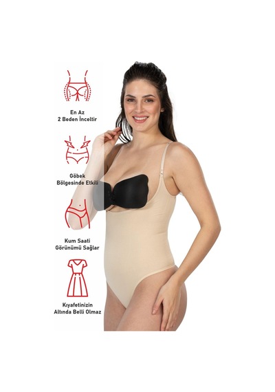 Ten Mı Emay 2076 Göğüsü Açık String Body Korse Ten