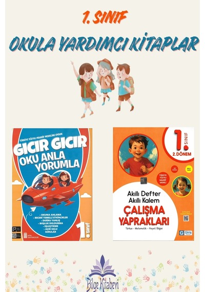 1. Sınıf Maarif Modeli Gıcır Gıcır Oku Anla Yorumla + Akıllı Defter Çalışma Yaprakları 2.dönem