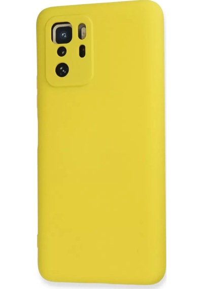 Newface Xiaomi Poco X3 Gt Kılıf Nano İçi Kadife Silikon - Sarı