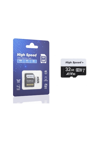 32 Gb Microsdhc Hafıza Kartı U3 V30 A1 Class 10 Adaptörlü Hs32gb