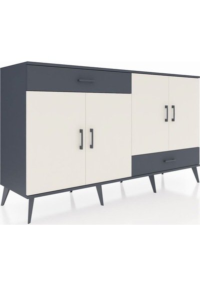 Hyperion Konsol 5 Raflı 2 Çekmeceli 4 Kapaklı 176x44x99 Antrasit- Antrasit-aytaşı/antrasit Hyperion Konsol 5 Raflı 2 Çekmeceli 4 Kapaklı 176x44x99 Antrasit- Antrasit-aytaşı/antrasit