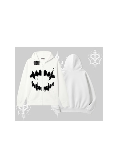 Tarzsokak Beyaz Hırka Sweatshirt Vampir Dış