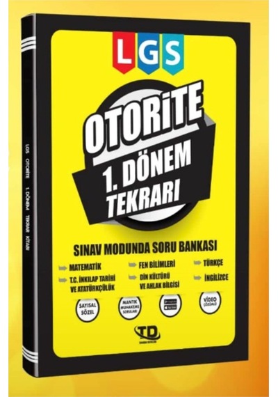 8. Sınıf Lgs Otorite 1. Dönem Tekrarı Tandem Yayınları