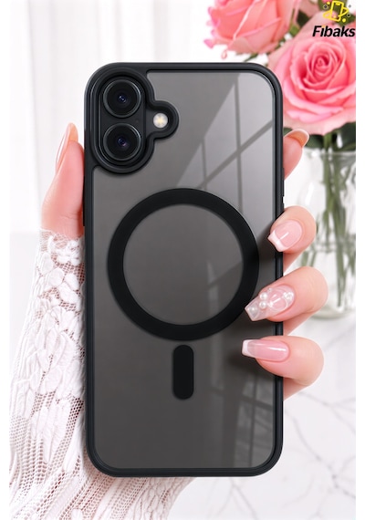 Fibaks iPhone 16 Plus Uyumlu Kılıf Magsafe Wireless Şarj Özellikli Tam Koruma Renkli Sert Kapak