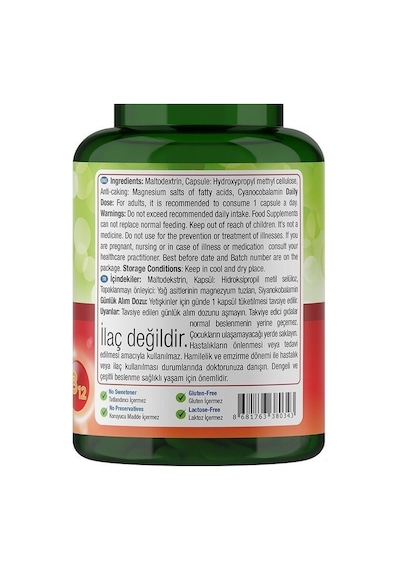 Natures Supreme Vitamin B12 1000 Mcg 60 Kapsül Aromasiz