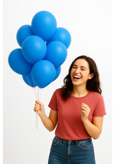 Pastel Balon 9 İnc 23 Cm Helyum Uyumlu 10 Adet Doğum Günü Kutlama Parti Süs Malzemesi Mavi