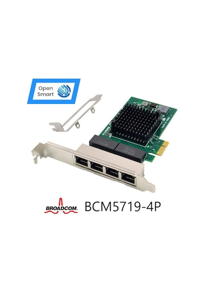 Open Smart 4 Port Broadcom BCM5719-4P Ethernet Kart - OPS7209BCM