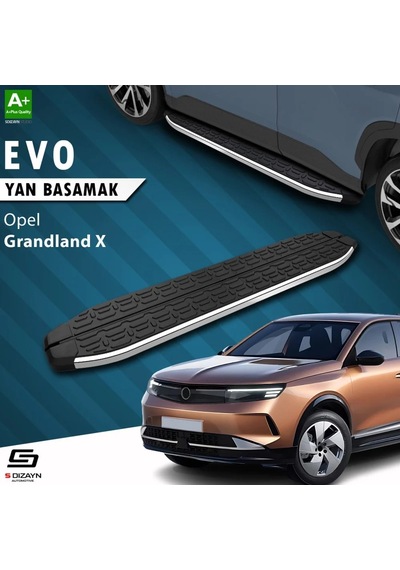S-dizayn Opel Grandland X 2 Hybrid Evo Krom Yan Basamak 183 Cm 2024 Üzeri A+ Kalite