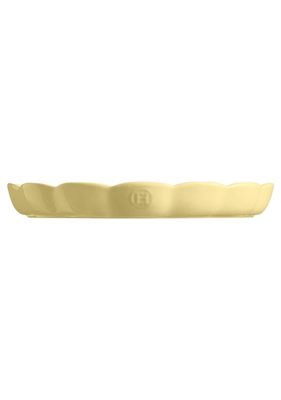 Emile Henry Madeleine Yivli Tart Tabağı, 30 Cm, Vanilya Çok Renkli