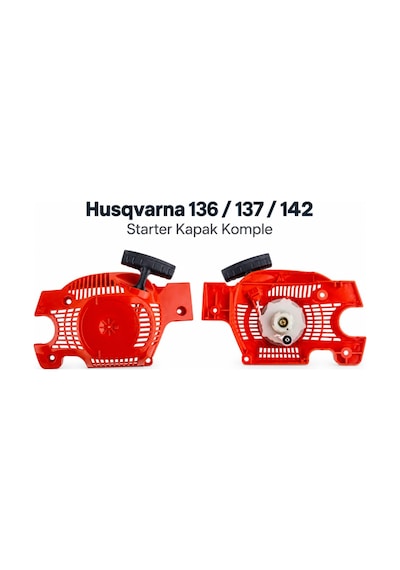 Algaride Husqvarna 136 137 142 Uyumlu Starter Kapak Komple Marş Mekanizmalı Motorlu Testere Çekme Starteri Yedek Parça