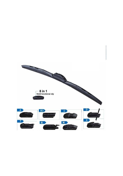 Trobus Universal Ön Cam Silecek Süpürgesi Hibrit Tip 8 Aparatlı 480 Mm