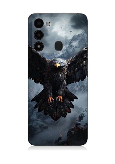 Tecno Spark 8c Uyumlu Uçan Savaşçı Kartal Desenli Silikon Kılıf