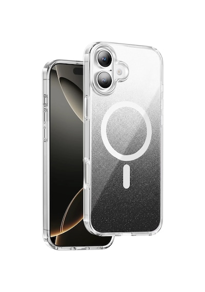 Onegif Apple İphone 17 Uyumlu Sora Simli Magsafe Kapak - Siyah Çok Renkli