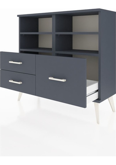 Arges Şifonyer 4 Raflı 3 Çekmeceli 88x30x80 Antrasit-antrasit Antrasit Arges Şifonyer 4 Raflı 3 Çekmeceli 88x30x80 Antrasit-antrasit Antrasit