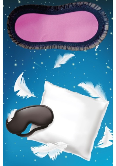 Pazarız Uyku Göz Bandı Maskesi Işık Önleyici Gözlük Maske Bant Eye Mask Fuşya